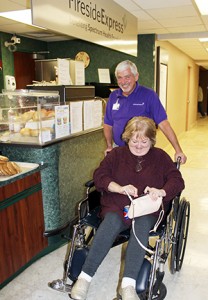 Dave Wait wheels patients to and from at Spectrum Health.