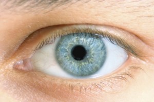 A blue eye is shown.