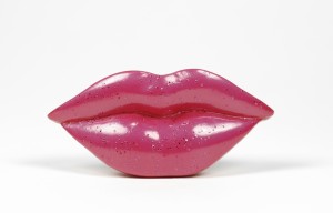 Pink lips are shown.