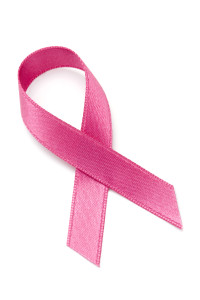 A pink breast cancer ribbon