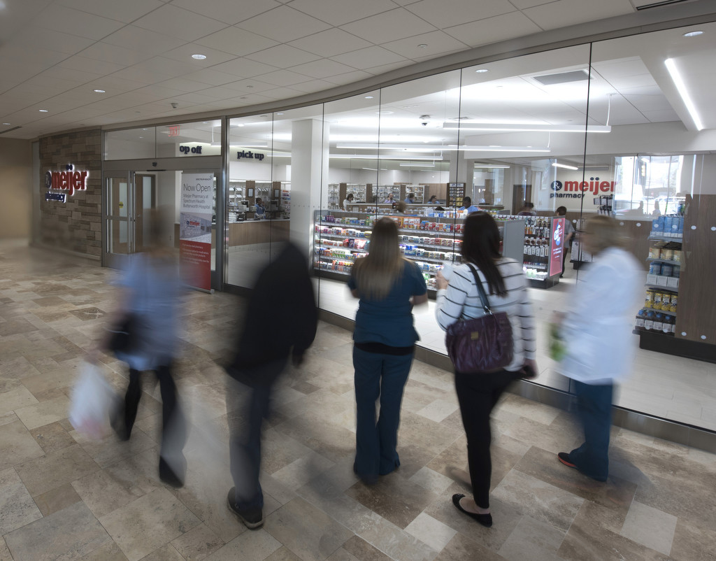The Meijer Pharmacy at Spectrum Health Butterworth Hospital is now open on the campus of the Spectrum Health Medical Center. (Chris Clark | Spectrum Health Beat)