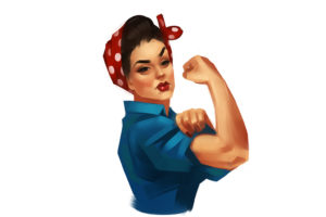 A Rosie the Riveter photo is shown.