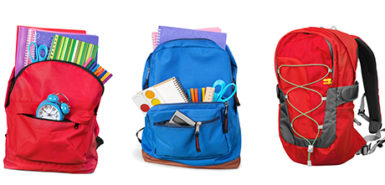 One size doesn’t fit all. Backpack safety and features should be considered before you purchase a new pack for your child. (For Spectrum Health Beat)