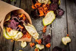 Dehydrated vegetables are shown.
