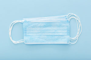 Disposable medical masks are shown.