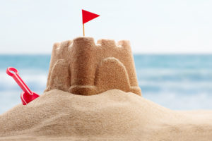 A sandcastle is shown.