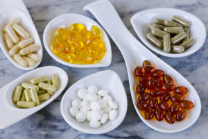 A wide variety of nutritional supplements are shown.