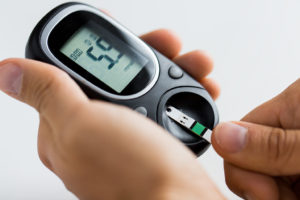 A glucose monitoring system is shown.