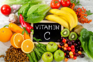 Nutritious Vitamin C foods are shown.