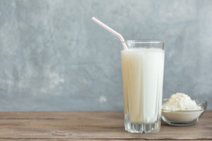 A vanilla protein shake